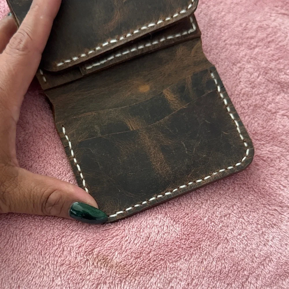 HP Dark Brown Leather Card Holder